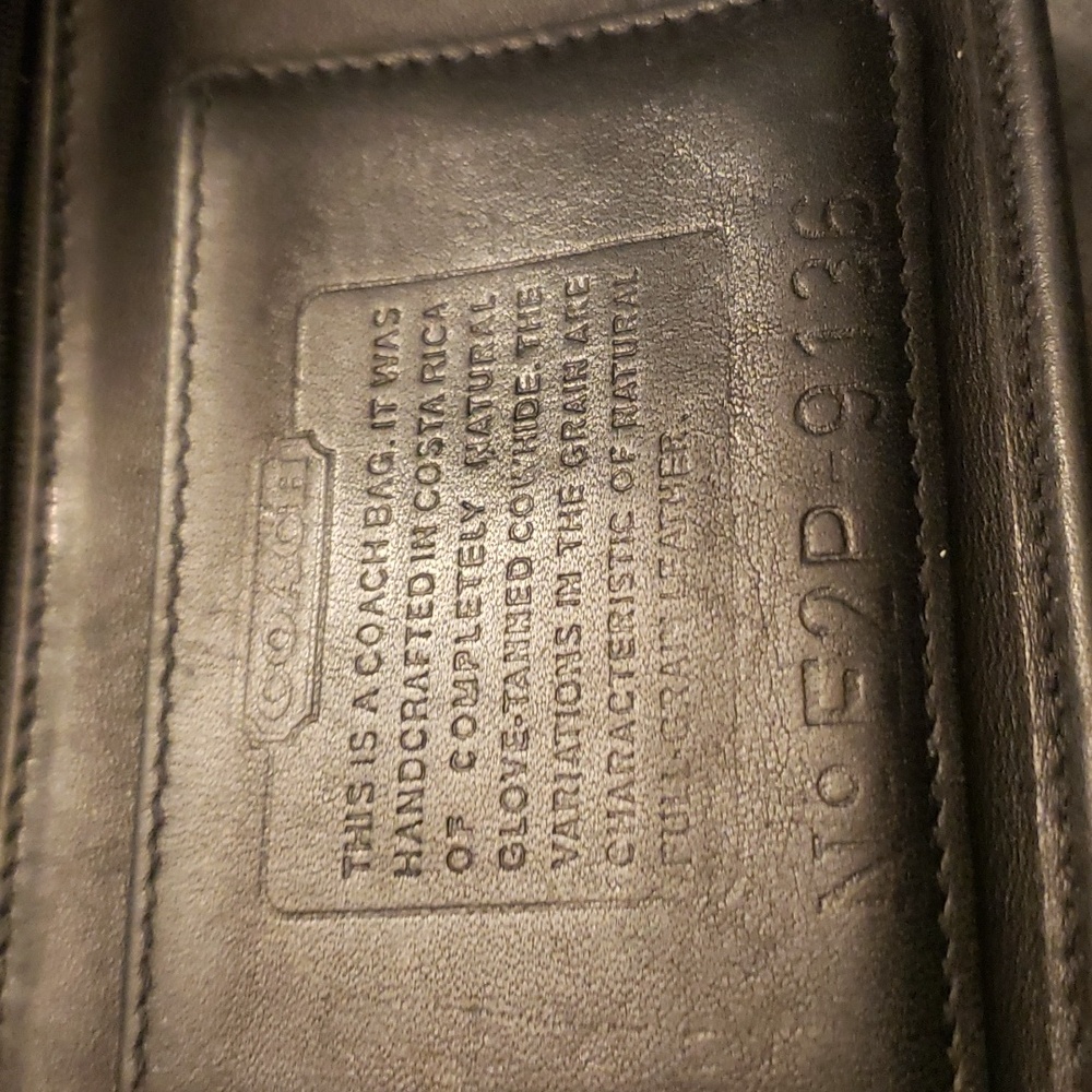 Coach mini black leather cross body